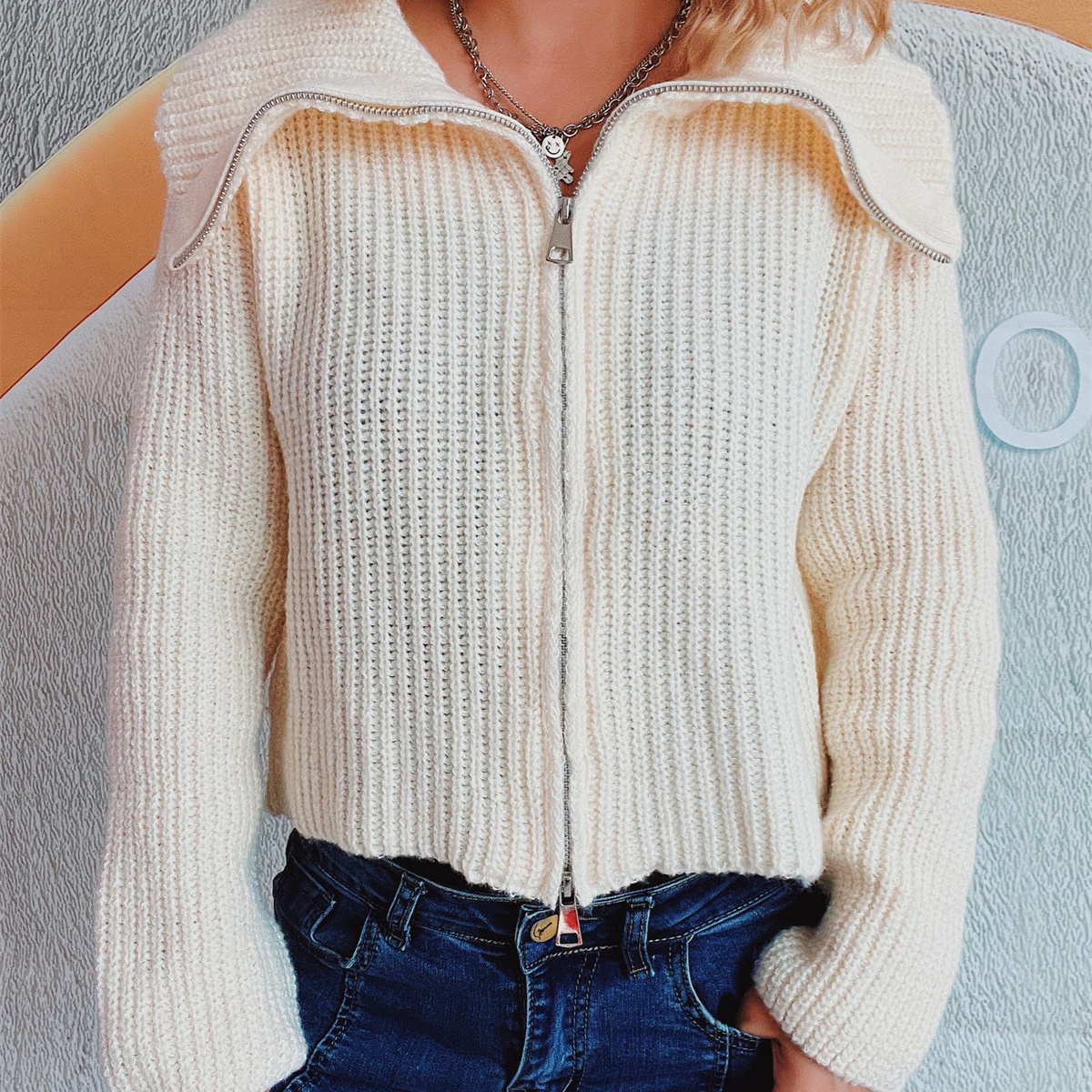 hot Free shipping designer sweater for women Commuting simple sweater fashionable and casual knit base sweater