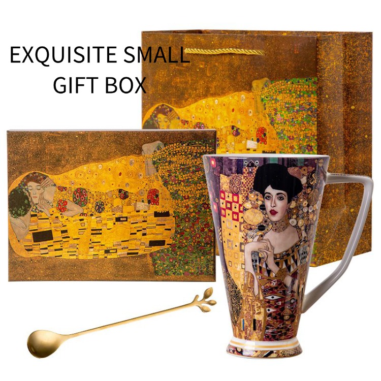 ceramic teacup Vase-Shaped Ceramic Mug Decorated by Renowned Masterpiece