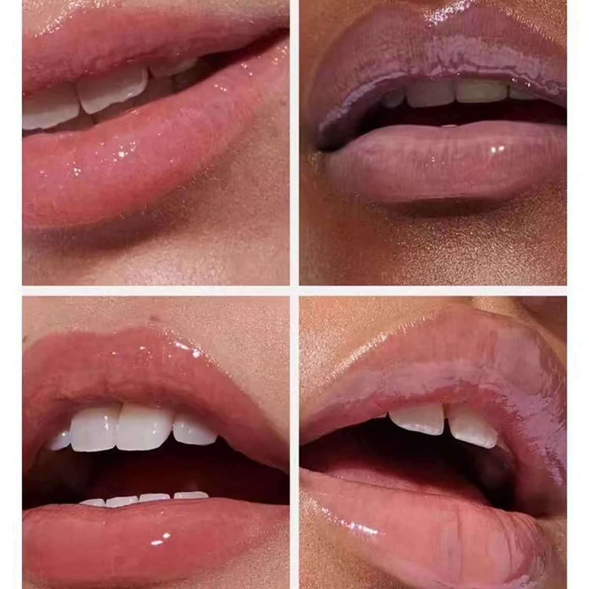 1 pcs Soft Tube Mirror Lip Gloss Lip Oil Nude Brown Plumping Lip Gloss Moisturising Transparent Lipgloss Beauty Cosmetics MakeupXJ250724