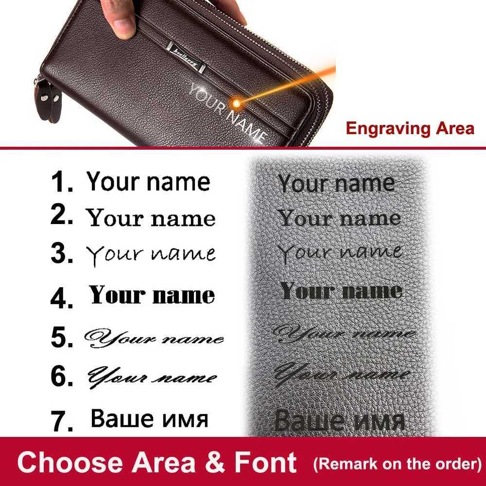 2020 Baellerry Men Clutch Wallets PU Leather Large Capacity Zipper Hand Strap Men Wallet Luxurious Business Solid Male Purses Z250725