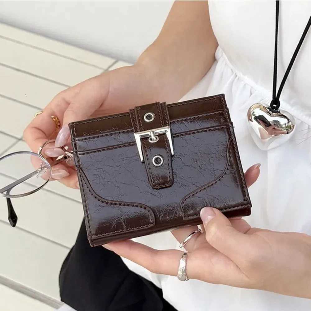 Women SiLVer Leather Card Holder Ultra-Thin Mini Coin Purse Portable Wallet Cute Bank Credit Id Bag Multi-Card Slot Z250725