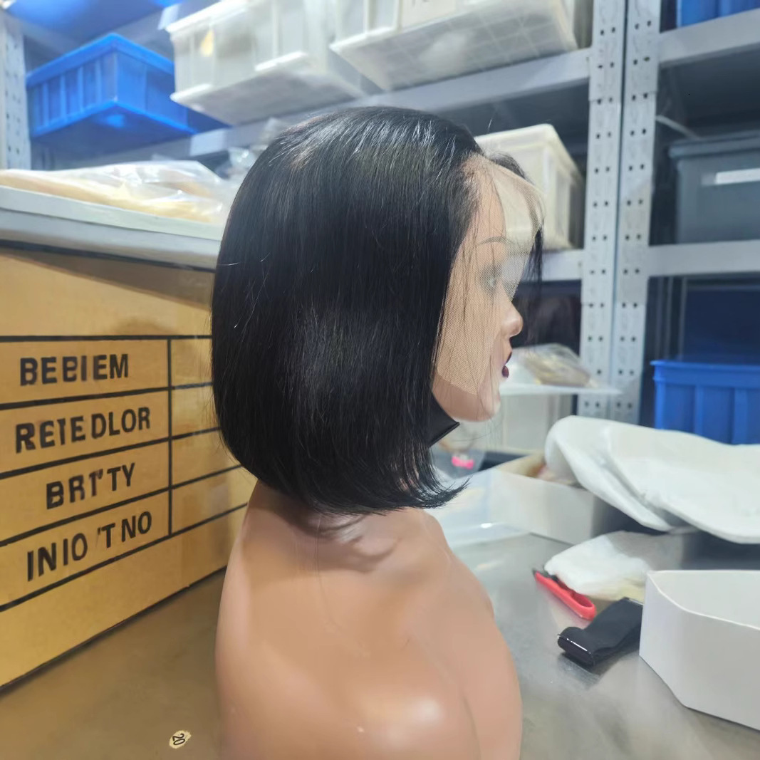 10A 100% real hair 13*4 Large Lace Bob Real Human Hair Wig