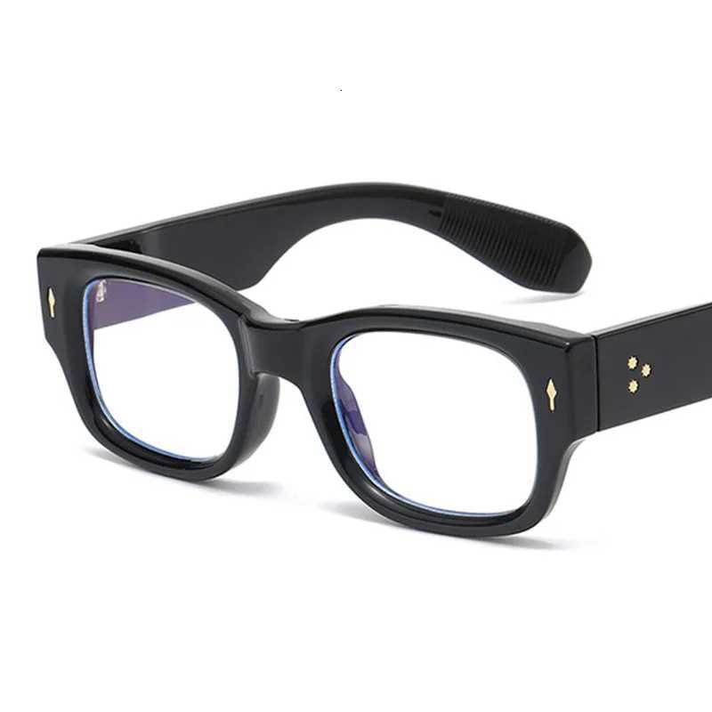 New Square Men Glasses Frame Luxury Brand Celebrity Transparent Computer Anti Blue Light Eyeglasses Frames Vintage Eyewear S250725