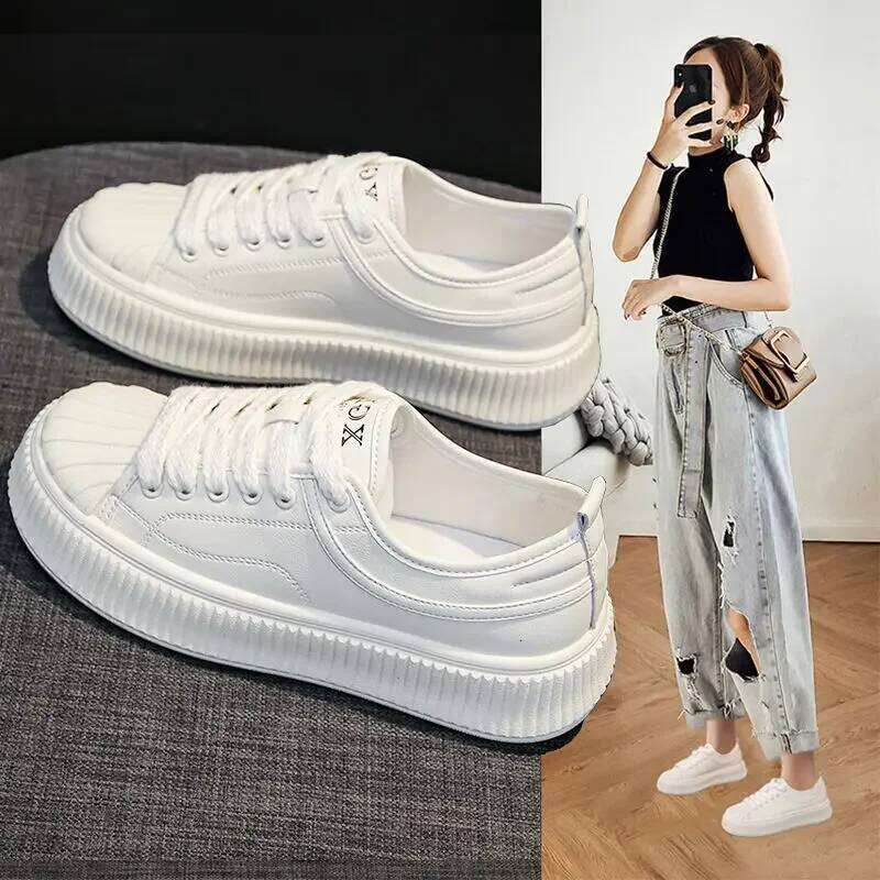 White High on Platform Women's Shoes Designer Vulcanized Shoe New Arrival 2025 39 Comfortable and Elegant Ladies Footwear