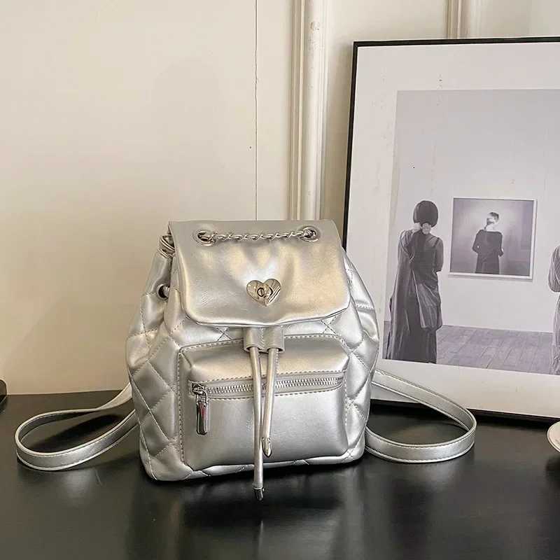 2025 Vintage College Style Mini Backpack with Chain Shoulder Strap Multi-functional Bag for Daily Commute Travel Shopping Use Y250724