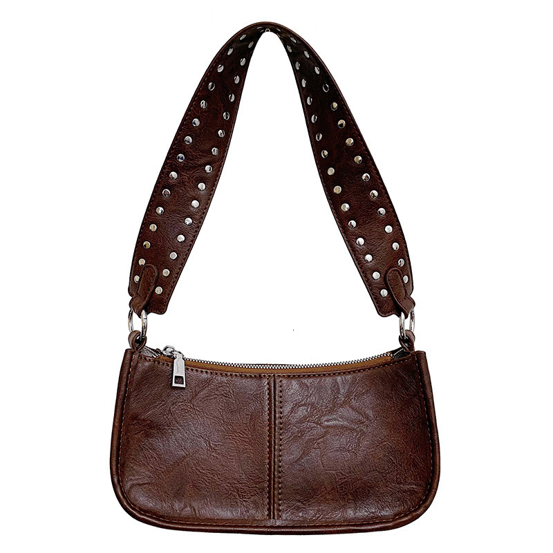 2025 autumn new crossbody bag fashion style versatile rivet simple niche design trendy designer bag women's shoulder bag