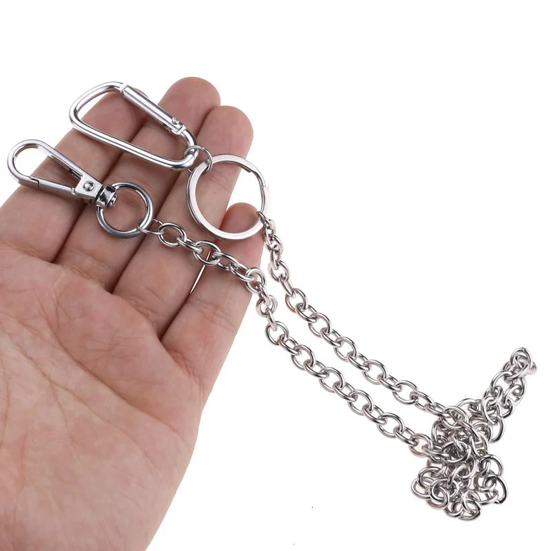 Stainless Steel Trousers Hipster Key Chain Punk Street Big Ring Metal Wallet Belt Chain Pant Keychain Unisex HipHop Jewelry Gift 250722