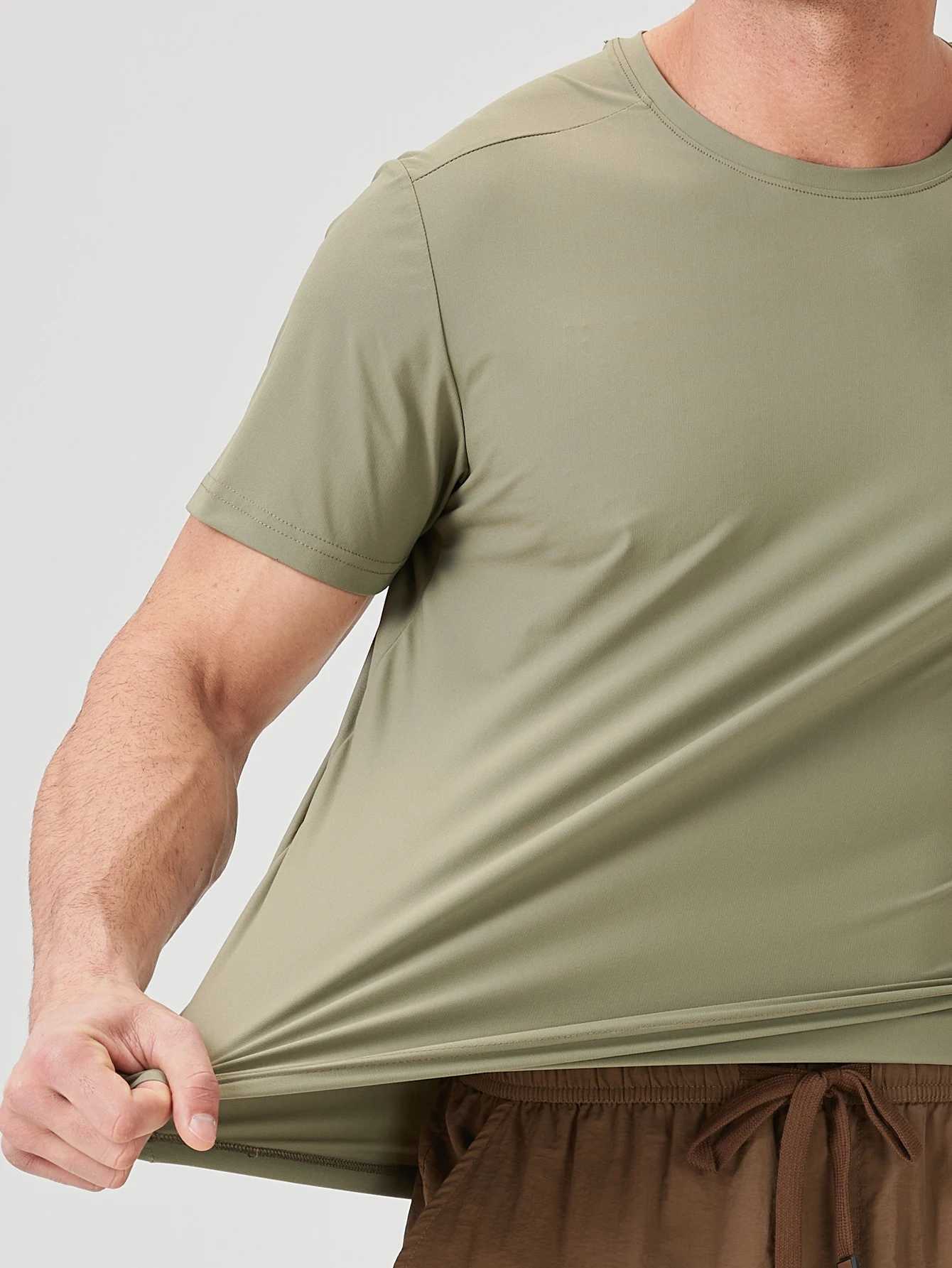 Hip Hop Loose Mens Streetwear Nylon T-shirts Casual Classic 2025 Summer Short Sleeves T Shirt Black Tshirt Tees Oversize 5XL Y250724