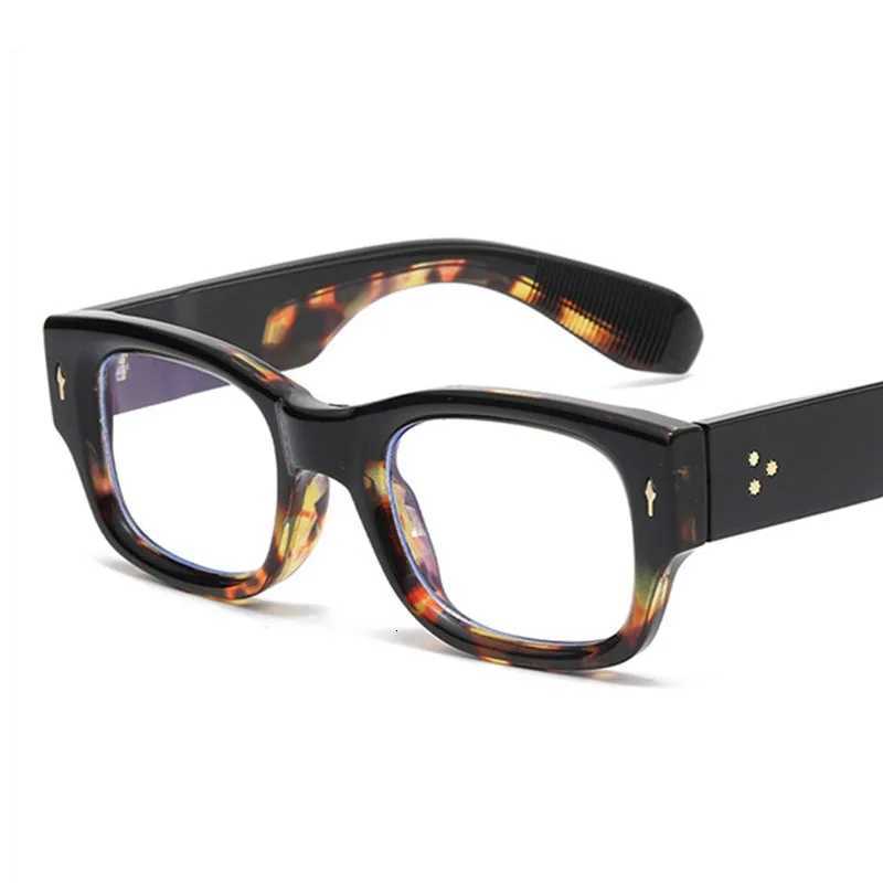 New Square Men Glasses Frame Luxury Brand Celebrity Transparent Computer Anti Blue Light Eyeglasses Frames Vintage Eyewear S250725
