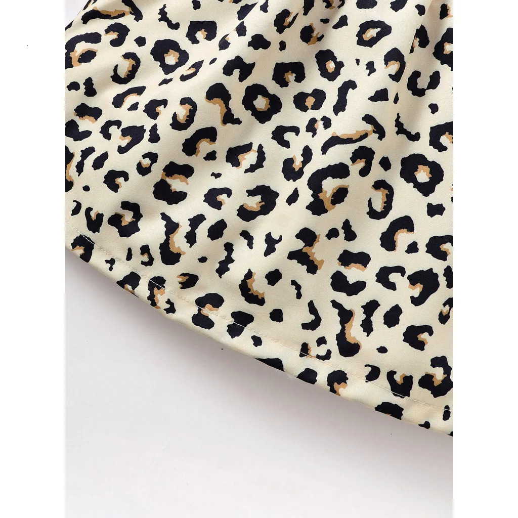 Children Girl Summer Dress Leopard Print Slip Dresses Fashion Lovely Birthday Party Daily Leisure Clothing for Kid 47 Years 250725