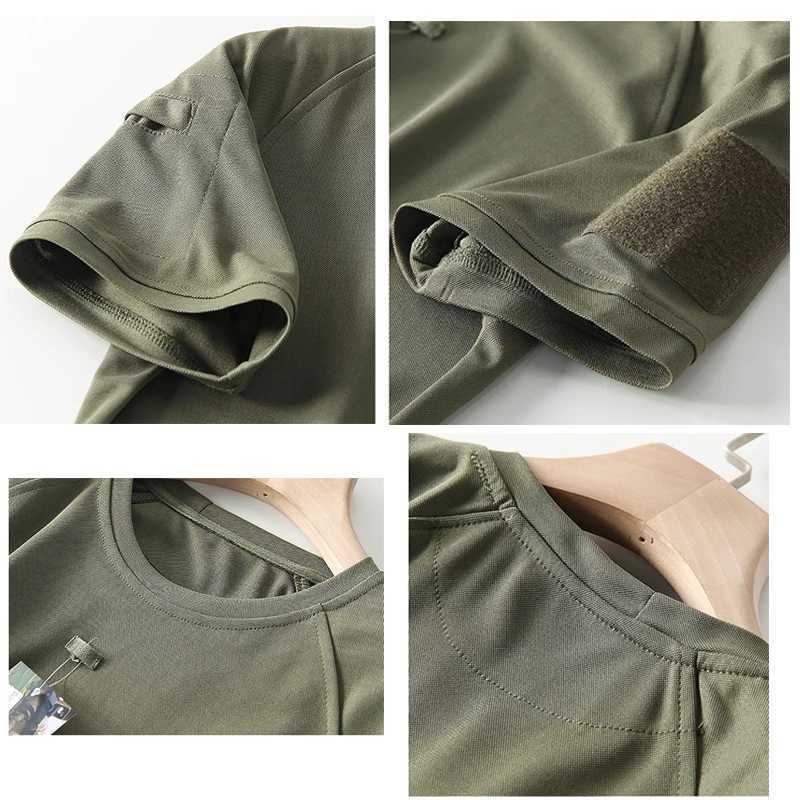 TRVLWEGO Mens Summer Fast Dry Pullerover O-Neck Breathable Tactical T-Shirt Camping Trekking Hiking Climbing Quick Dry Sport Tee Y250724