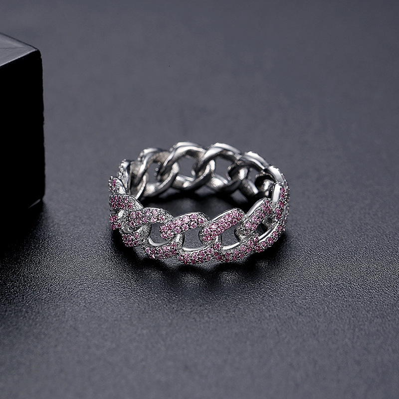 Jinse New Cuban Chain Design Commuter Designer Luxury Jewelry Jewelry Versatile Simple Hip-hop Unisex Ring Korean Fashion Jewelry