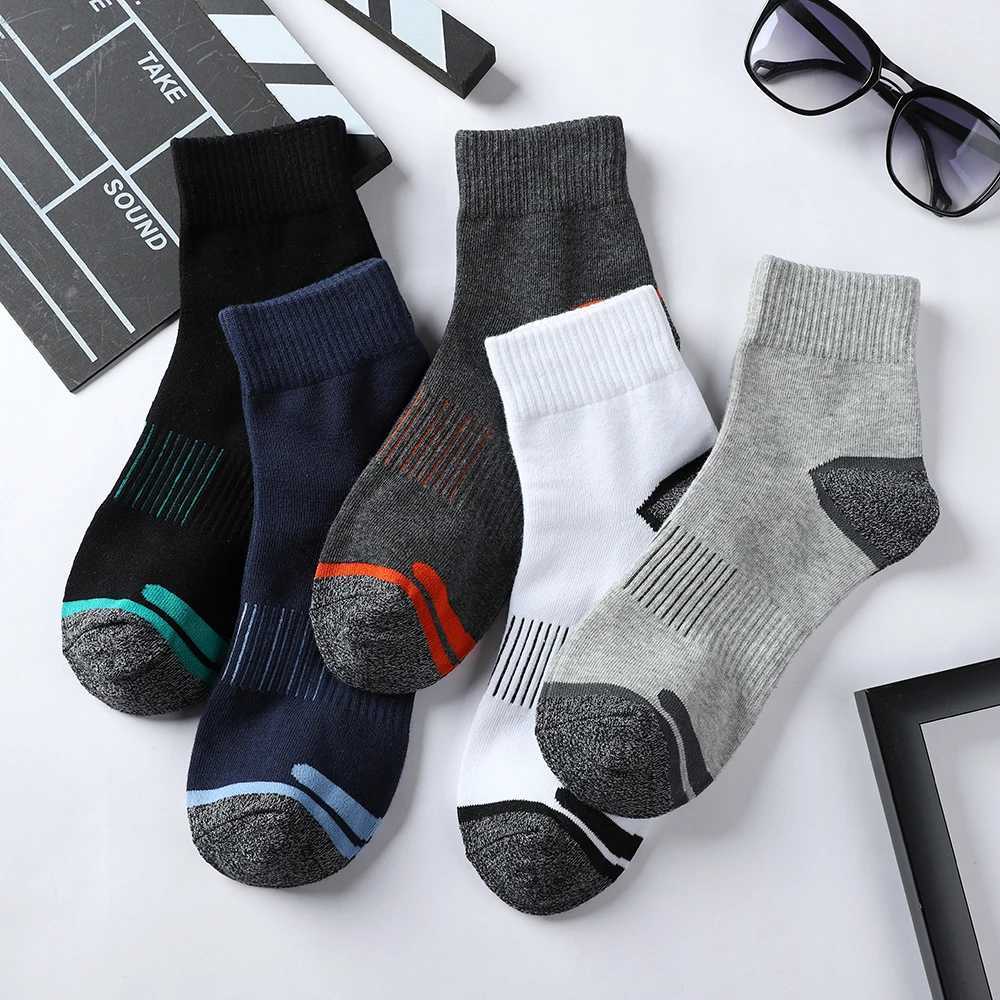 High Quality Lot Mens Socks Casual Breathable Run Sports Socks 5 Pairs Male Cotton Socks Winter Black Socks Men Large Size 38-45 X250725