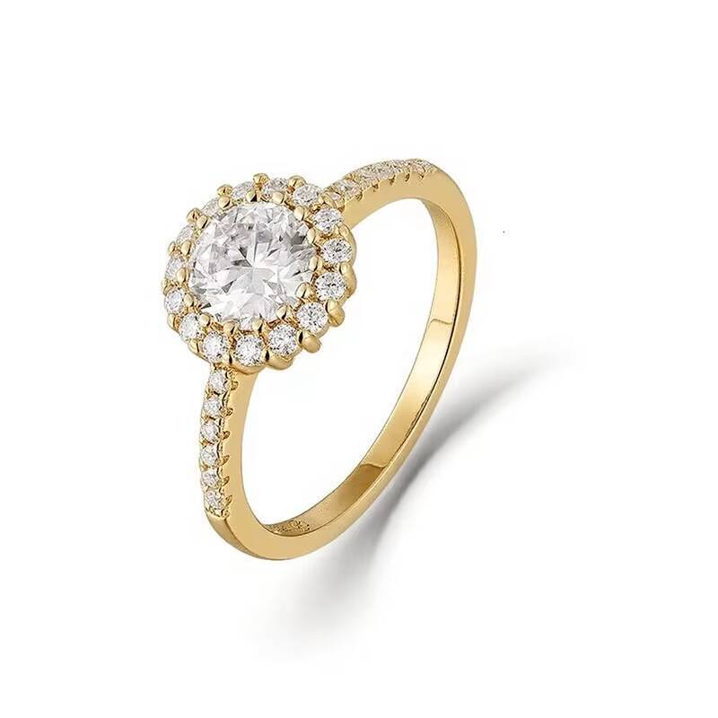 Other Moissanite Jewelry Womens Luxury Moissanite Wedding Ring with Flower Design Wholesale Manufacturer of Fine Jewelry Rings