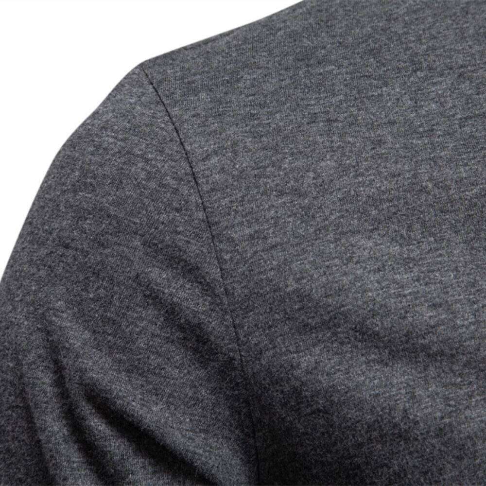 AIOPESON Henley Collar Shirt Men Casual Solid Color Long Sleeve Autumn Fashion High Quality 100% Cotton Mens T Shirts