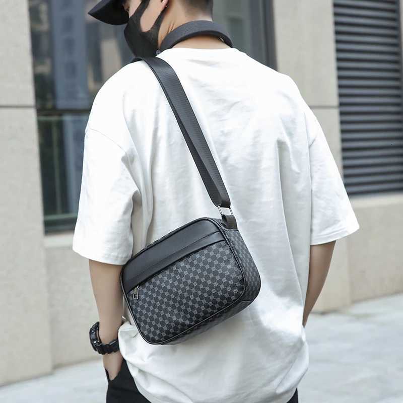 2023 Casual Lightweight Business Shoulder Bags for Men PU Leather Messenger Bag Comfortable Wide Strap Crossbody Bags Designer M Y250724