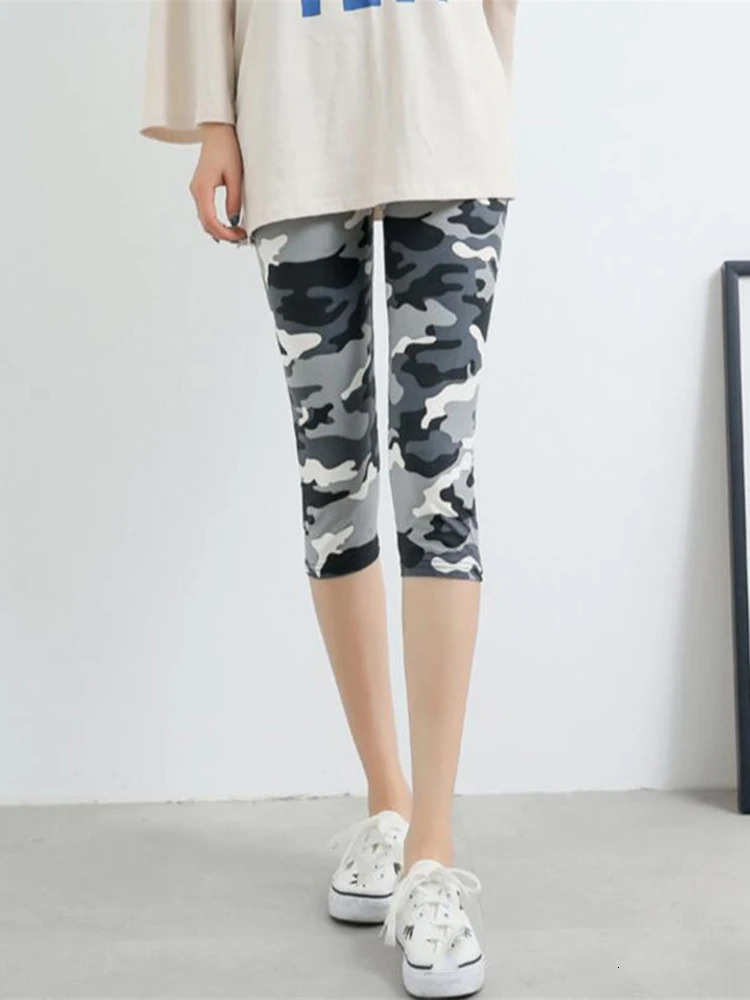 YSDNCHI Camouflage Leggings Fitness Pant Pantalones Print Legging Summer Soft Skin Legins Stripe Womens s 250725