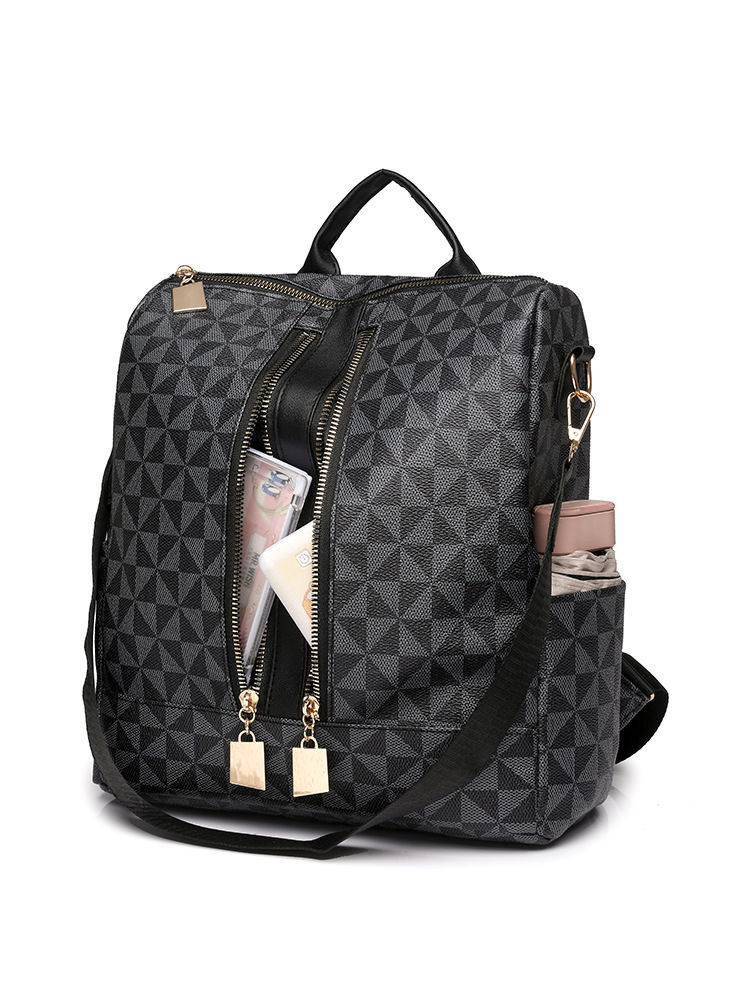Printed backpack women large capacity new trend back steamed stuffed bun mother bag leisure travel bag trend 2025s hot