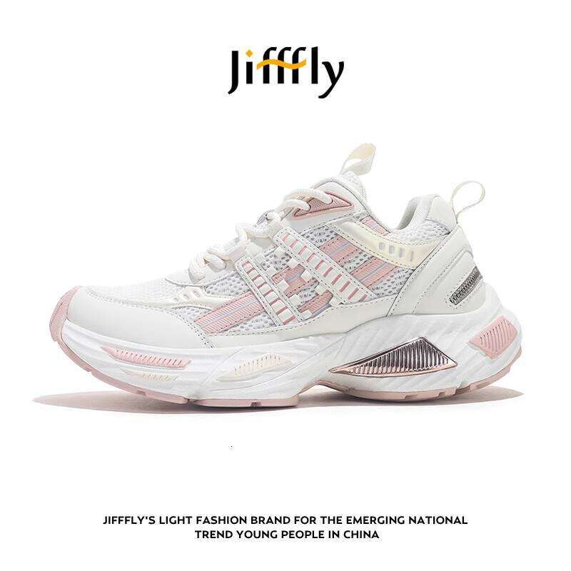 Jifffly Dad for Women 2025 Summer New Mesh Breathable Sneakers Thick Sole Height Increasing Casual Shoes