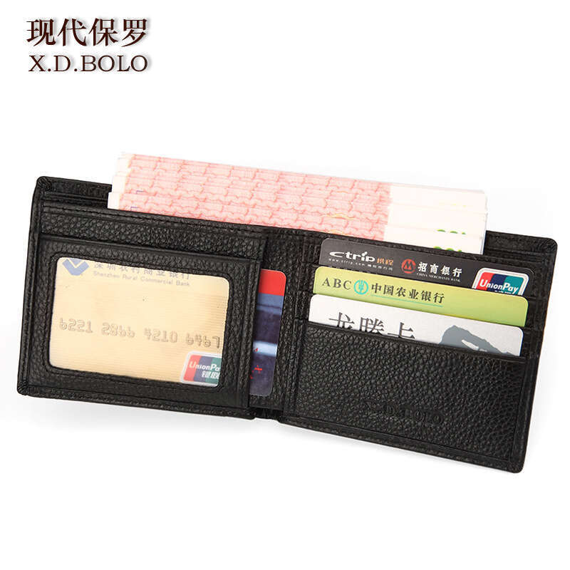 Men's Genuine Leather RFID New Soft Top Layer Cowhide Ultra-Thin Short Wallet designer wallet B5 B5