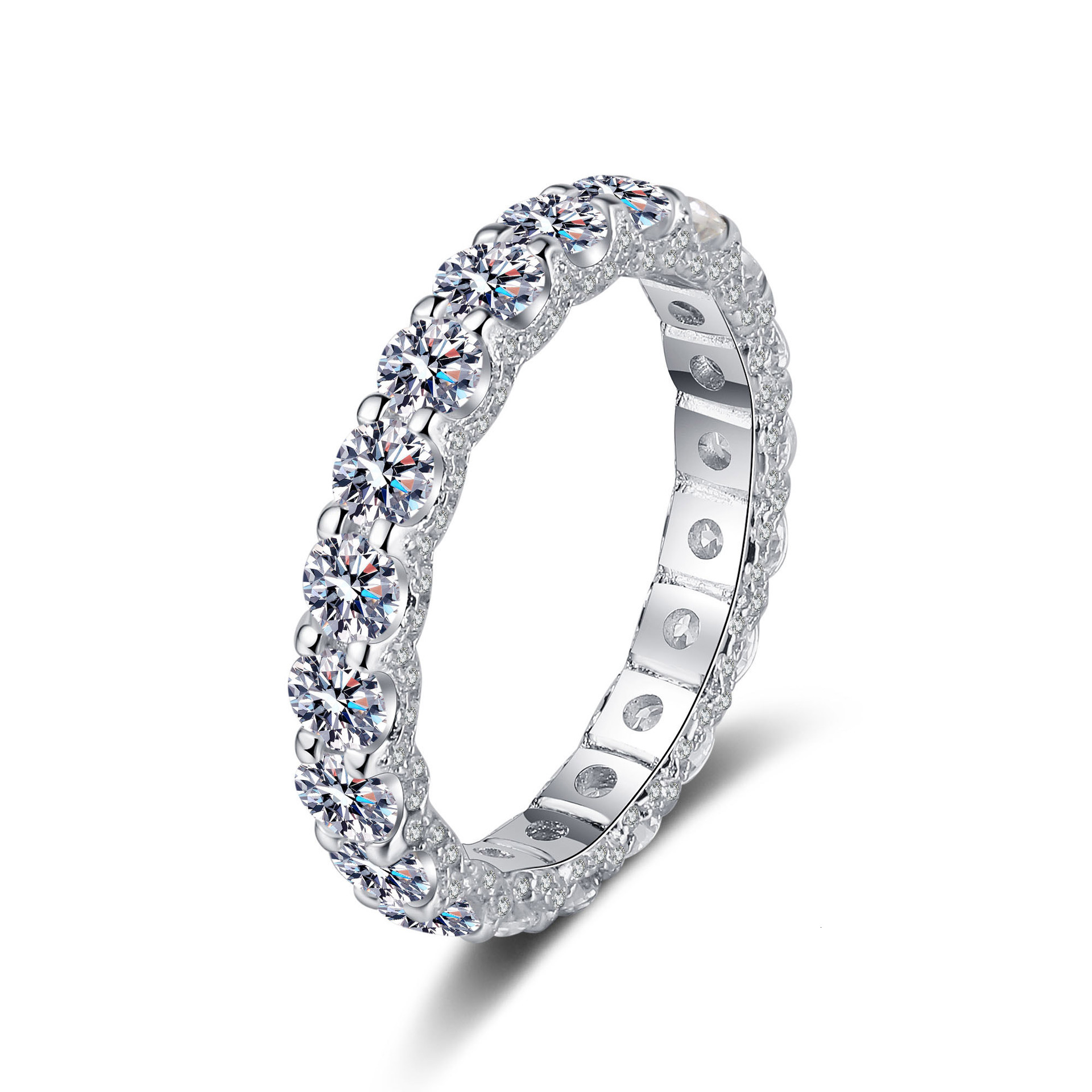 925 Sterling Silver Ring For Women Cluster Moissanite Luxury Jewelry Ring Plated With PT950 Gold Wedding Cuban Ring Designer Jewelry Direct Supply Fro