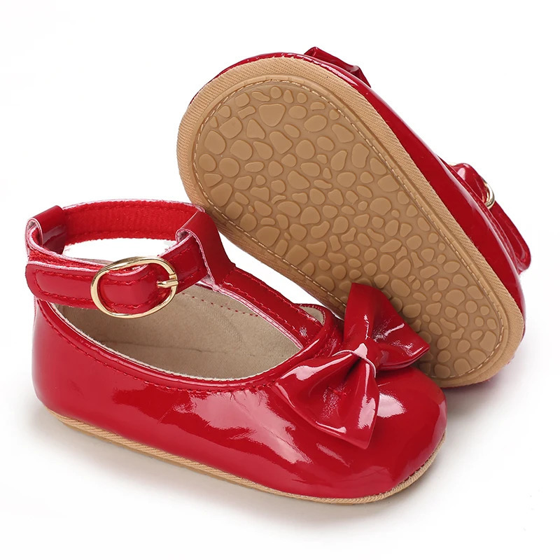 Summer born Girl Baby Sandals Fashion Red Theme Bow Princess Shoes Rubber Sole Comfortable NonSlip Casual Walking 250725