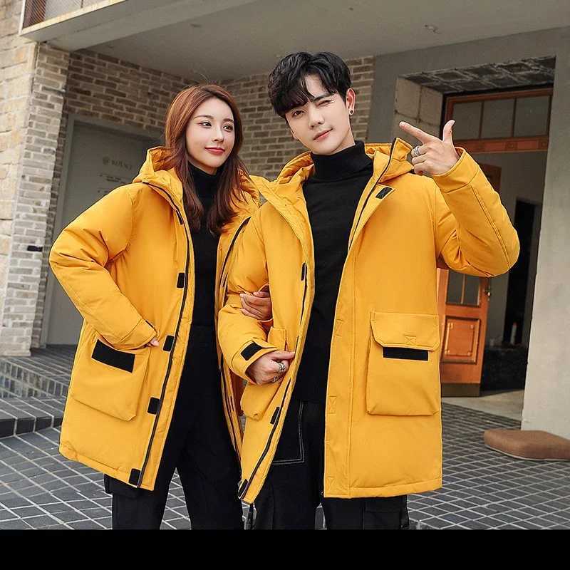 -303 Down Jacket Men Long Winter Jacket Warm Hooded White Down Coats Male Streetwear Overcoats Women Down Parka X250725