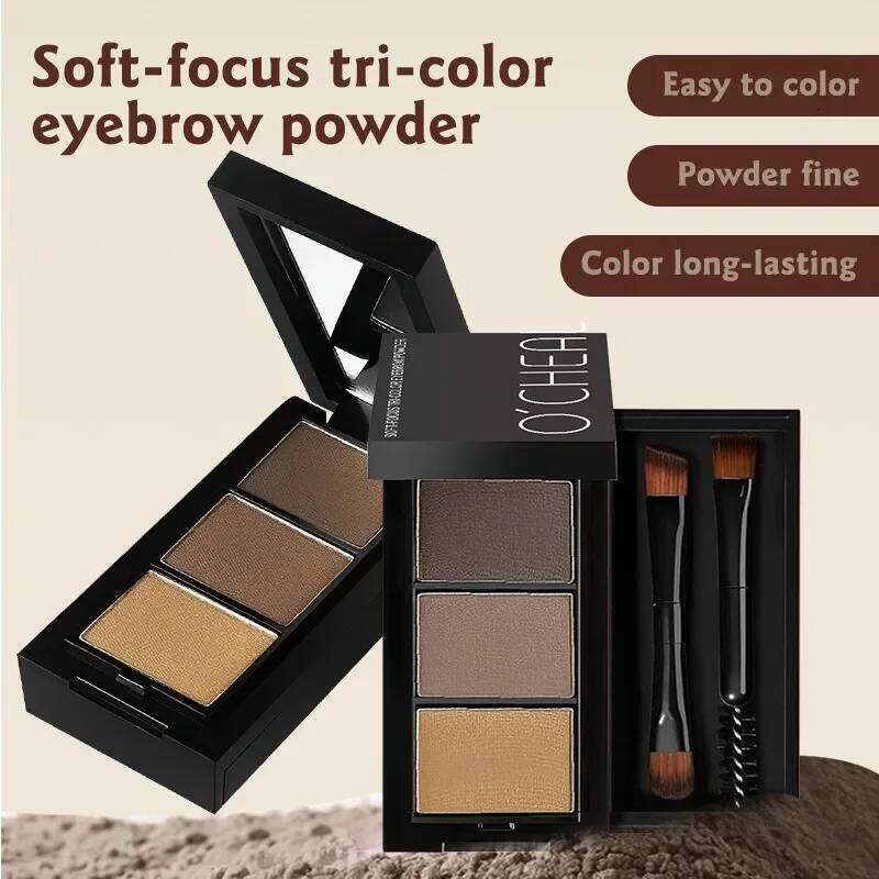 3 In 1 Three-dimensional Powder Waterproof Long-lasting 3D Dyeing Eyebrow Cream Enhancer Cosmetics Women Makeup X250725