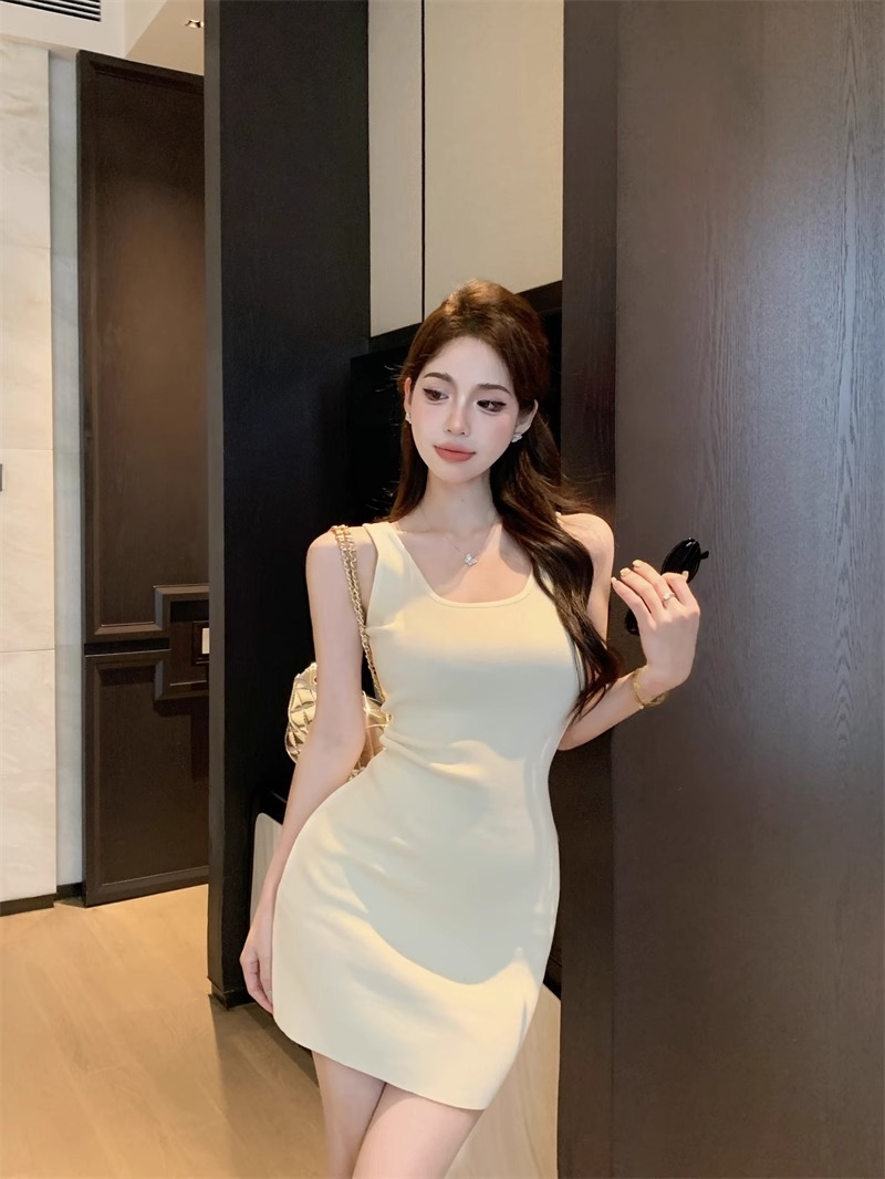 DR151 Waist-hugging tight-fitting hip skirt red chic base A-line skirt