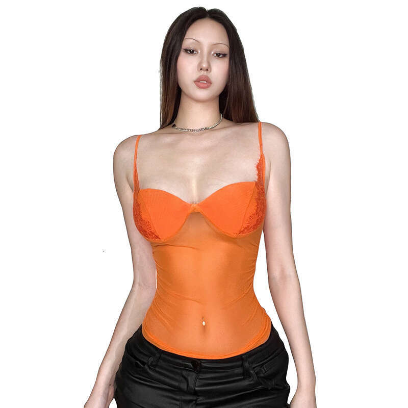 2025 Summer New Sleeveless Backless Slim Fit Versatile Lace Camisole for Women 886