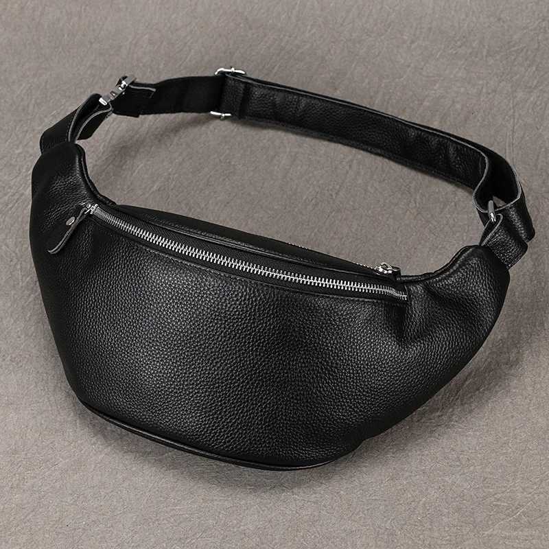Big Waist Bag Mens Leather Belt Pouch Anti-theft Waist Pack Fanny Pack Bum Bag Belt Waist Pouch Ch Bag For M Leather Bag Y250724