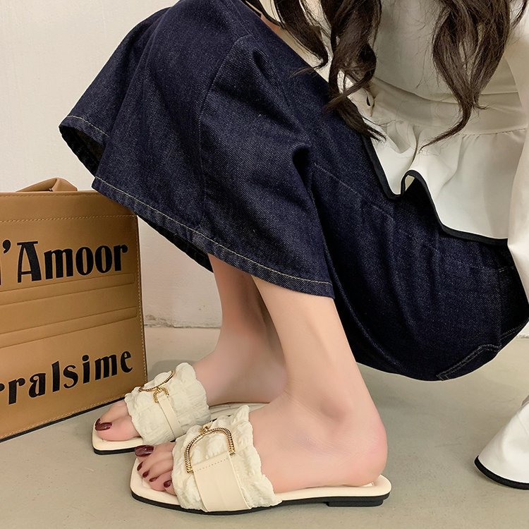 Free shipping 2025 new designer slippers flat slides for women sandals girl white black fashion slipper outdoor shoes 35-43