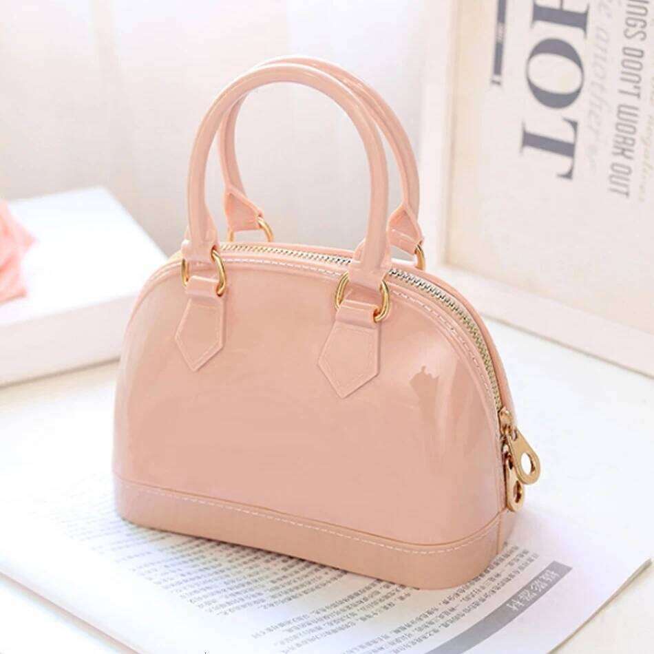 Small PVC Waterproof Candy Colors Jelly Handbag Fashion Shell Shoulder Crossbody Summer Beach Bag