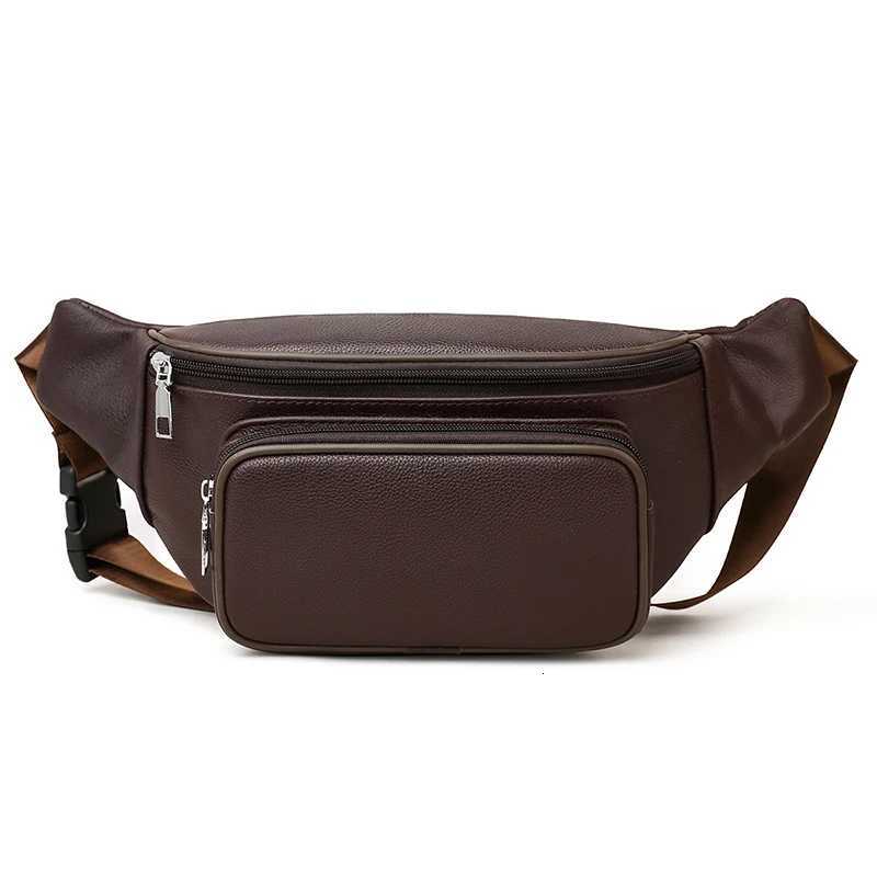 100% Genuine Leather Mens Waist Bag Mini Travel Fanny Pack Cowhide Belt Bag M Small Waist Bag For Phone Pouch Y250724