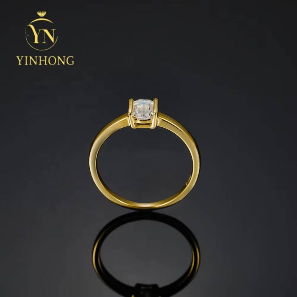 High Quality Moissanite Ring 925 Sterling Silver Round Brilliant Cut 1ct D Vvs Moissanite Wedding Engagement Rings