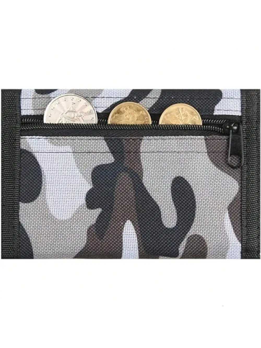 Camo Print Wallet with Lanyard for Teens Trifold Wallet for Men Women Army CaMOUflage Wallets Holder Z250725