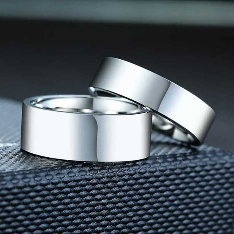 3/4/6/8mm wide stainless steel ring high polished new fashion classic suitable for both men and women W250417