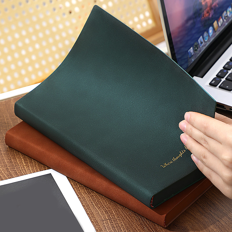 Personalized Customizable Corporate Logo Color Edge Diary Journal 120g Ruled Paper A5 Softcover Leather Notebook