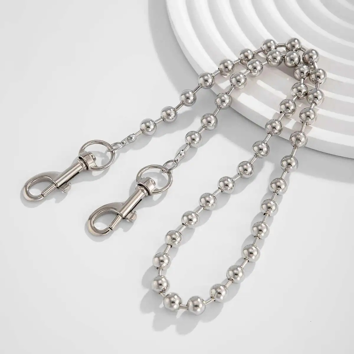 SHIXIN Punk Metal Belt Chain Jeans Accessories HipHop Rock Pants Chain For Men Versatile Beads Waist Link Keyring Jewelry Female 250722