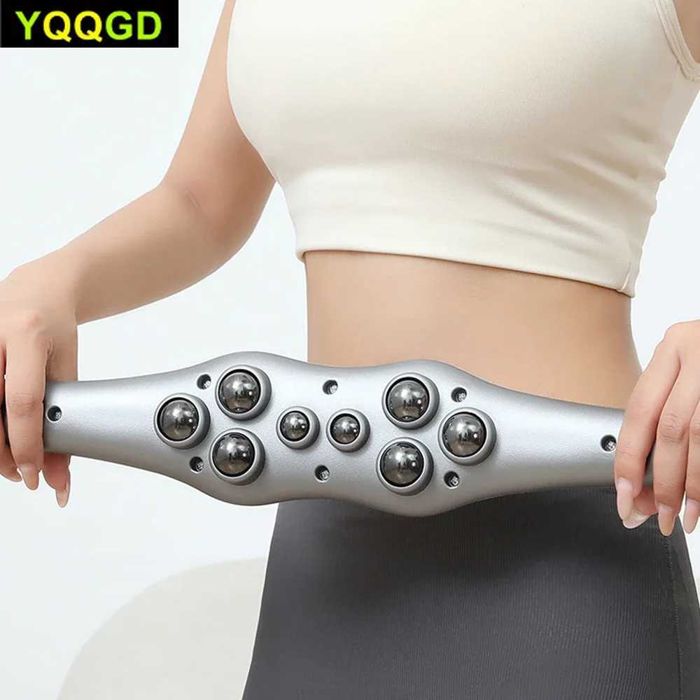 1PC Multi-Functional Roller Magnetic Ball Massage StickLymphatic Drainage Massager for Body ShapingGua Sha Tools for Back Leg