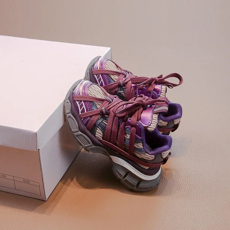 Chunky Sneakers for Children Girls Basketball Shoes Fashion Versatile Kids Casual Boys Sports School Breathable 250725