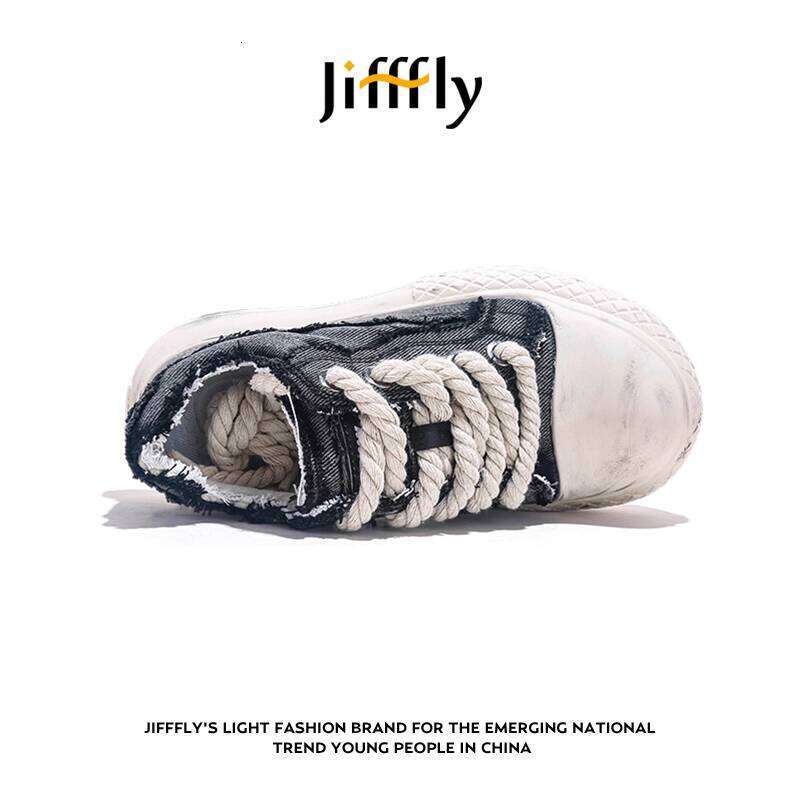 Jifffly Men's Retro Canvas Sneakers with Thick Sole - Trendy Casual Couple Shoes