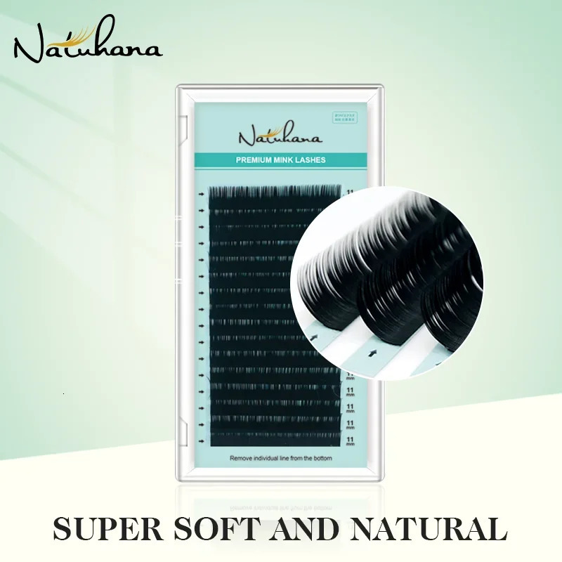 NATUHANA Personal False Eyelashes Natural PBT Eyelash Synthetic Cosmetic Supplies B CD Curl 250714