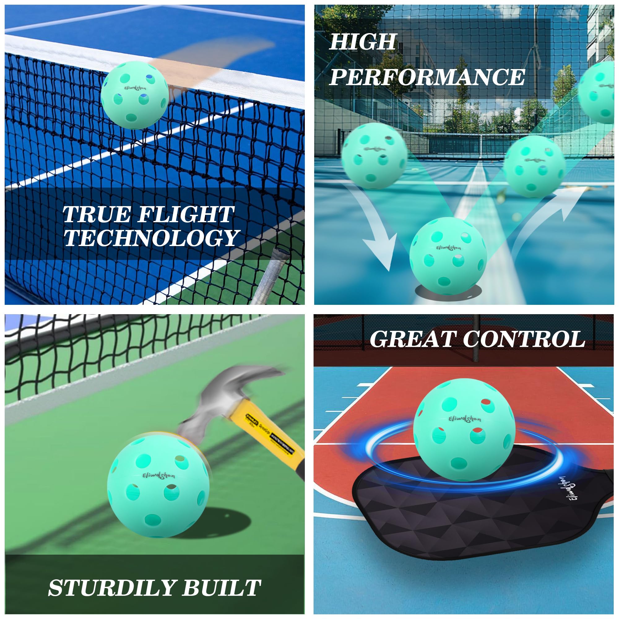 Pickleball Ball Kit: Durable 6-Pack Ideal for Both Indoor Courts and Outdoors