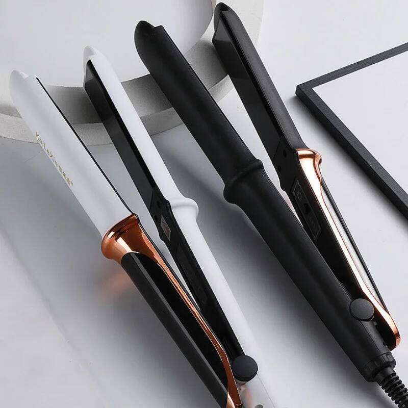4 Gears Adjustable Temperature 2in1 Professional Flat Iron Straightener Fast Warm-up Styling Tool for Wet or Dry Hair
