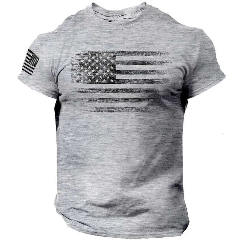 Gym Mens T Shirt For Men 3d Print USA Flag T-shirts Casual Oversized Short-sleeved Tees Summer Sportswear Tops Men Clothing Y250724