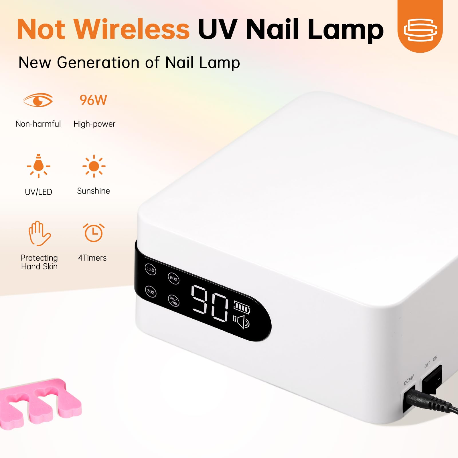 High Quality 96W Nail Dryer Personalized LED Lamp Rechargeable Professional Equipment Featuring 45PCS Beads Electric Power