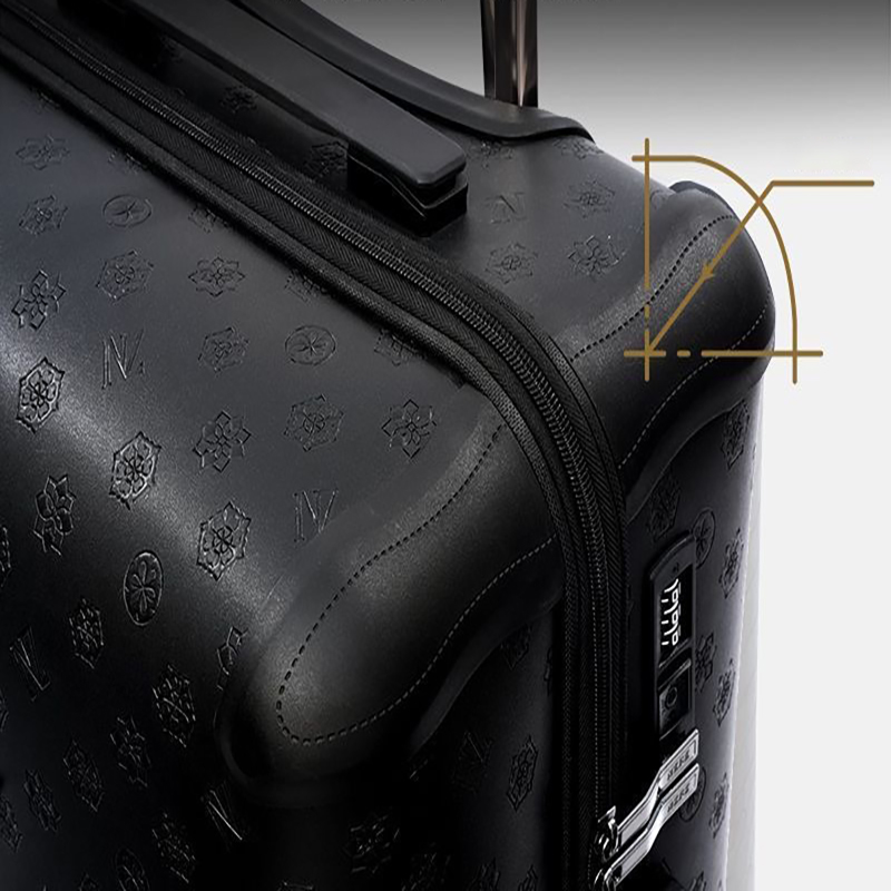 Designer travel suitcase retro style luggage student travel suitcase TSA lock printed can be boarded antique flower light 20 inch suitcase