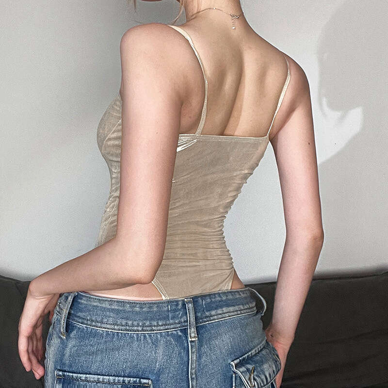 2023 Summer New Women's Solid Color Slim Fit Street Fashion Sexy Backless Jumpsuit 98f