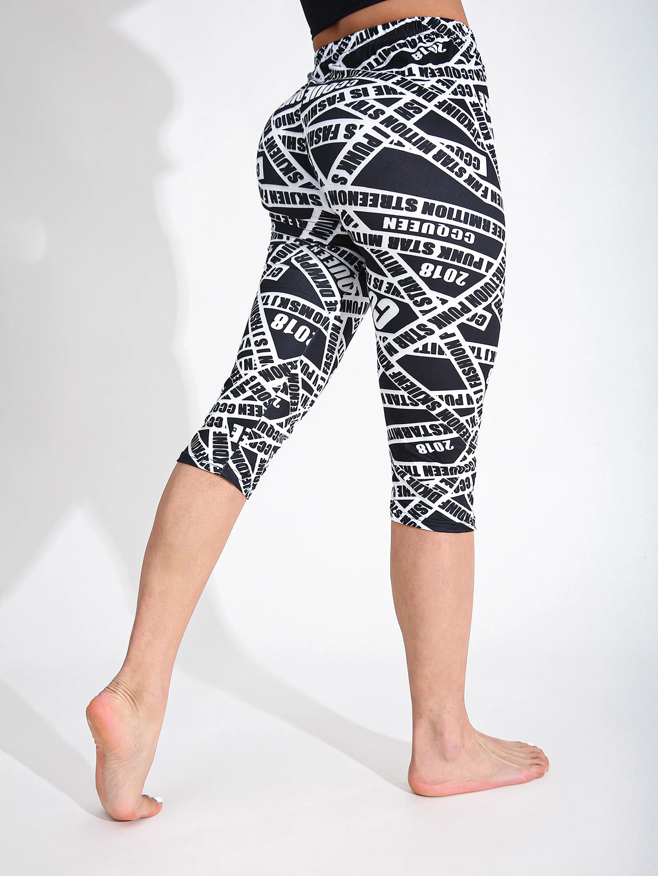 Summer Spring Fashion Casual Womens Seven point High Elasticity Legging Fitness Exercise Outerwear Slimming Yoga Pants 250725